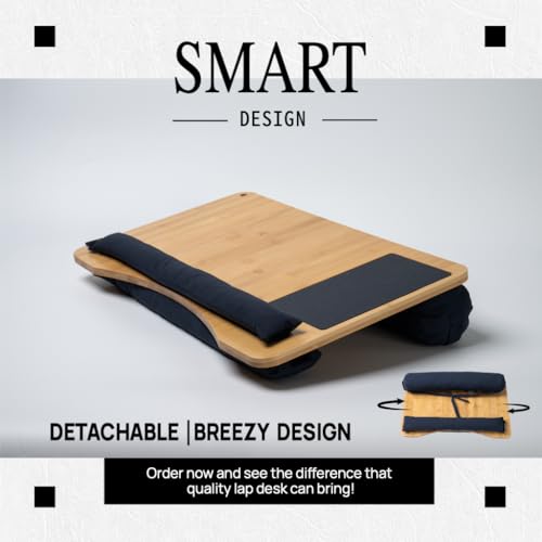Lap desks for Adults,Adjustable Laptop Desk with Pillow Cushion,Fits up to 16'', Portable Laptop Desk for Bed/Couch/Car, Extra Large Lap Desk with Detachable Cushions, Travel Lap Desk,Dorm Essentials