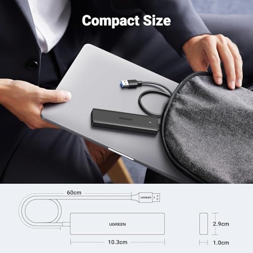UGREEN USB 3.0 Hub, 4 Ports USB A Splitter Ultra-Slim USB Expander, 2 ft | 5Gbps Data Transfer for Mouse, Keyboard, Flash Drive, U Disk, Printer Compatible with Laptop, Desktop PC, Xbox, PS5, and More - size: ['2 feet'], style: USB-A