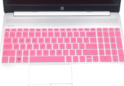 Keyboard Skin Compatible for 15.6 17.3 HP Laptop 15-db 15-dw/dy 15-da 15-bs/bw 15-ef 15t 15z 17-by/bs/ca Series 15-db0011dx 15-dy1043dx/dy1051wm 15-dw0037wm/dw1083wm 17-by4013dx by4633dx (Rose) - color: Rose