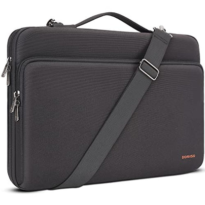 DOMISO 15.6 inch Laptop Case Sleeve Protective Cover Compatible with MacBook Pro 16 M4 M3 M2/Pro Max,15.6-16 inch HP Dell ASUS Lenovo Chromebook,Waterproof Computer Bag with Shoulder Strap,Black - color: Black, size: 15.6 inch