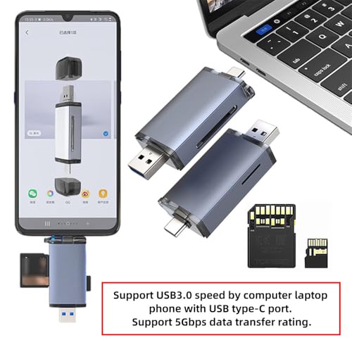 Xiwai USB Type-A Type-C Port USB 3.0 to UHS-III UHS-II SD4.0 TF Micro-SD Card Writer Reader for Camera & Laptop & Tablet & Phone & Camera - style: USB 3.0 Type-A/Type-C to TF Micro-SD Card