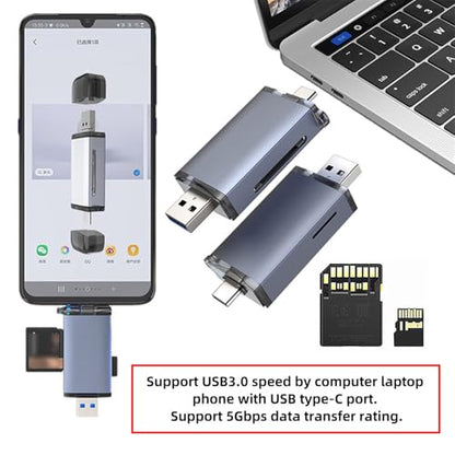Xiwai USB Type-A Type-C Port USB 3.0 to UHS-III UHS-II SD4.0 TF Micro-SD Card Writer Reader for Camera & Laptop & Tablet & Phone & Camera - style: USB 3.0 Type-A/Type-C to TF Micro-SD Card