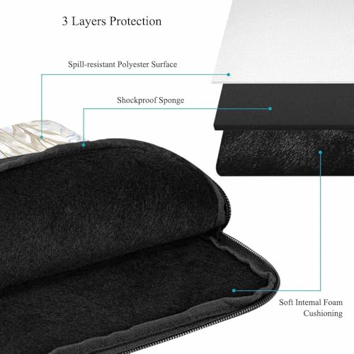 Laptop Sleeve Bag 15.4 15.6 Inch,Dragonfly Retro Flower Tree Garden Protective Polyester Computer Cases Laptop Cover Briefcase Bag Tablet Travel Cover - color: LPS-007