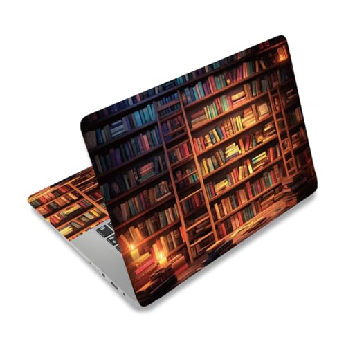 PLIGREAT Vintage Library Laptop Decal Sticker Skin Cover, Laptop Sticker Skins Decal Fits 12" 13" 13.3" 14" 15" Laptops Universal Removable Vinyl Netbook PC Cover Decals - color: Vintage Library