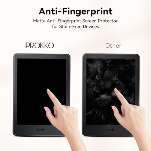 IPROKKO 2 Pack Anti Blue Light Screen Protector for 7-inch Kindle Paperwhite 12th Gen 2024 & Kindle Colorsoft 1st Generation (Signature/Kids Edition). Matte Anti-Glare High Clarity Protective Paper-like Film, Compatible With Kobo Aura 2, Boox Go 7 - color