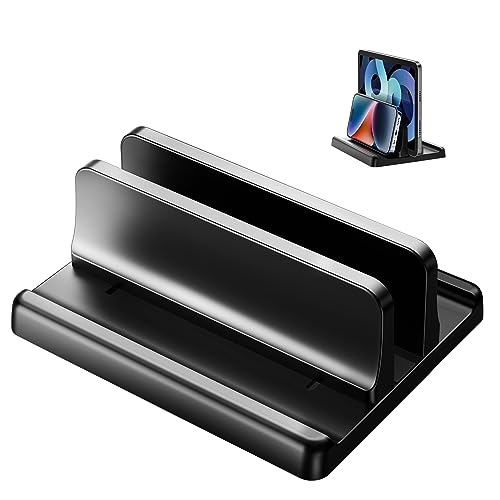 3 in 1 Vertical Laptop Stand Holder,Adjustable ABS Plastic Desktop Notebook Dock,Vertical Laptop Stand Space-Saving for All MacBook/Surface/Samsung/HP/Dell/Chrome Book - size: 1-Slot
