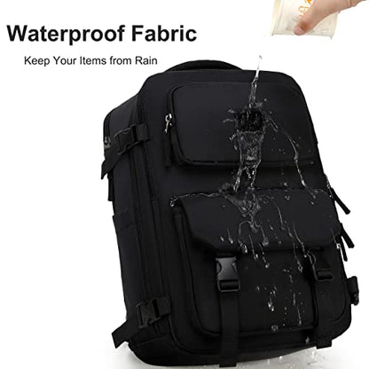 LXYGD Travel Laptop Backpack, Business Work Backpacks Large College Bookbag for Women Men Water Resistant Daypack Airline Approved Gym Bag Fits 17 Inch Notebook & Laptops - Black - color: Black