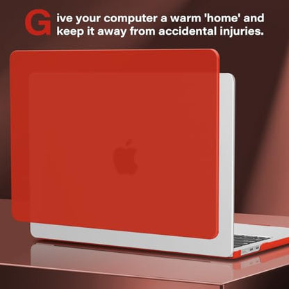CISSOOK Compatible with MacBook Pro 14 inch Case 2026-2021, Hard Shell Case Keyboard Cover Screen Protector for MacBook Pro 14 M1 M2 M3 M4 M5 Chip, Matte Red - color: Matte Red