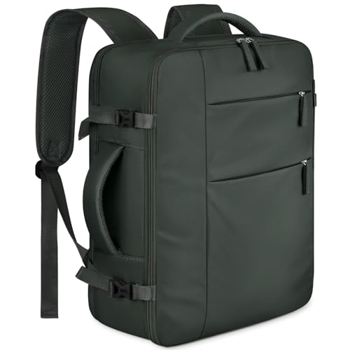 Capolo Travel Backpack for Women Men Waterproof Laptop Backpack Airlines Approved Carry On Backpack Bag Computer Bookbag for Business, Work, Traveling Fits 15.6 Inch Laptop(Green) - color: Green, size: 15.6 Inch