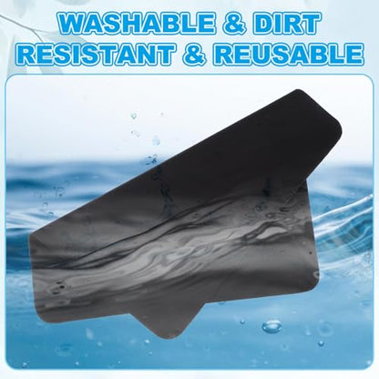 PATIKIL Glasses Cleaning Cloth 7.9" x 7.9", 12 Pcs Microfiber Eyeglasses Cleaner Cloths Soft Suede Wipe Screen for Camera Len Eyeglass Screens Phones Smart Devices, Black - color: Black, size: 7.9" x 7.9"