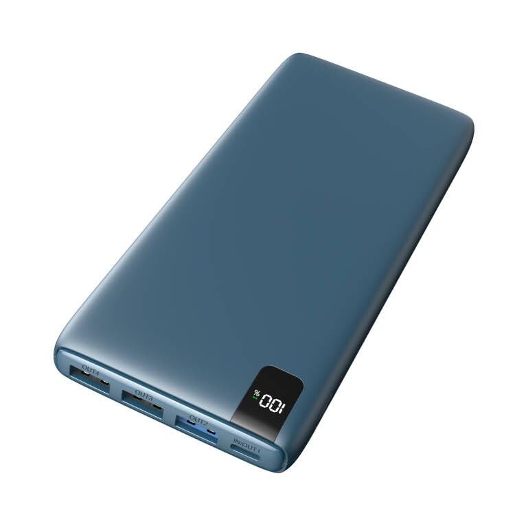 A ADDTOP Power Bank 20000mAh Fast Charging Built-in USB C Portable Charger | PD 22.5W丨4 USB Output丨Travel Essential丨LED Display丨Battery Pack for Phone 17/16/15 Galaxy Series丨Lightweight丨Flight-Safe丨Blue - color: Blue