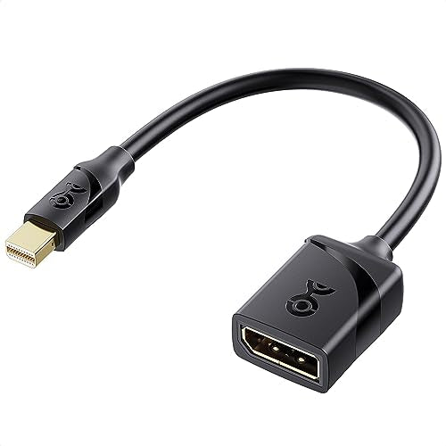 Cable Matters 8K Mini DisplayPort to DisplayPort 1.4 Adapter | 8K@60Hz / 4K@240Hz, Thunderbolt 2 and Thunderbolt Ports Compatible, 32.4Gbps, Mini DP to DP 1.4, Black - size: 1-Pack