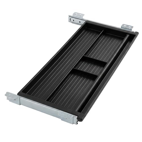 Mount-It! Under Desk Pencil Drawer | 21.25” W, Ball Bearing Slide-Out Organizer for Office Supplies, Paper & Pencils | Fits Desks Over 1” Thick, Adjustable Extension 16.25”–28” - size: 6 Inch Deep