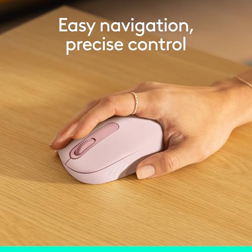Logitech M196 Compact Ambidextrous Bluetooth Wireless Mouse - Rose | Bluetooth connectivity, no USB receiver, quiet clicks, 3 non-customizable buttons, 12-month battery life, PC Mac compatible - color: Rose