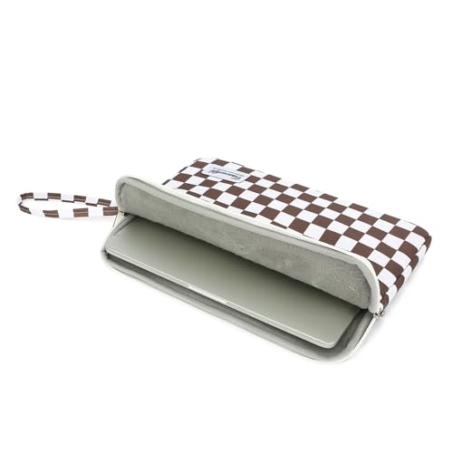 canvaslife 13.3-inch Notebook Computer, Shockproof, Waterproof and Protective Travel Notebook Computer case, Suitable for 13-13.3-inch Notebook Computer Cases (Brown Checker) - color: Brown Checker, size: 13 inch/13.3 inch