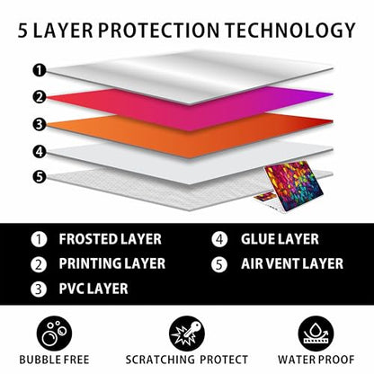 Laptop Skin Decal HP 14" - Mozaic, Laptop Cover Sticker, No Cutting Required, No Bubble, Waterproof, Scratch Resistant - Including Wide Screen and Wrist Pad - size: 14 inch