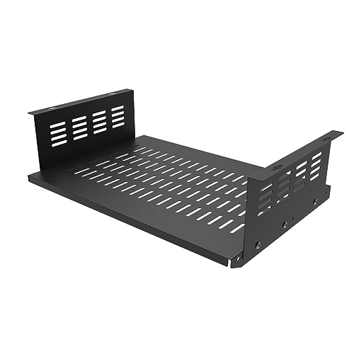 17" Under Desk Computer Mount for Small Form Factor Computers | SFF and PCs Mount Compatible with Laptop PlayStation 4 PS4 Slim PS4 Pro Gaming, Usage Space 17.3" W x4"H x 12" D (4inch High) - size: 4inch High