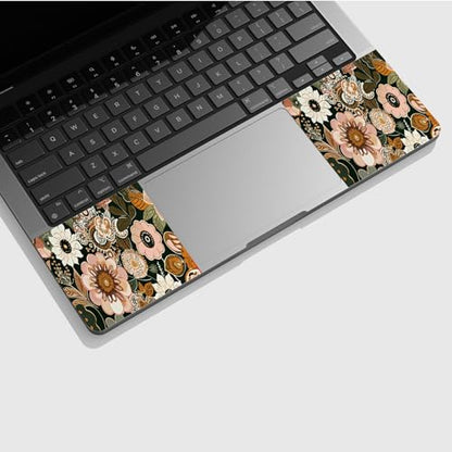 Universal Laptop Skin Sticker with 2 Wrist Pad Skins, Waterproof Scratch Resistant Vinyl Laptop Cover Decal, Cut to Fit for 11–15.6 Inch MacBook HP Dell Lenovo, Art Flower - color: Art Flower