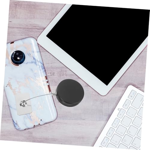 2pcs Retractable Security Cable Lock with Tether Strap Remote Control Lock for Earphones and Phones Versatile Adhesive Attachment Convenient Storage and Dual-Purpose Functionality