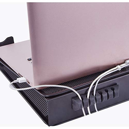 Lorell, LLR80620, Mesh Laptop Stand, 1 Each, Black