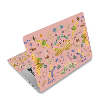 DINKY Laptop Skin Sticker Decal 15.6" 15.4" 12" 13" 13.3" 14" 15 inch Laptop Universal Vinyl Skin Stickers Cover Art Decal Notebook PC Personalized Protector, Pink Dragonfly - color: Pink Dragonfly
