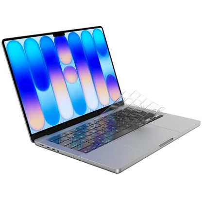 Soonjet Ultra Thin Keyboard Cover for 2025-2021 M5/M4/M3/M2/M1 Pro/Max MacBook Pro 14/16, M5-M2 MacBook Air 13/15, MacBook Neo, Premium TPU Keyboard Protector - Clear - color: Clear