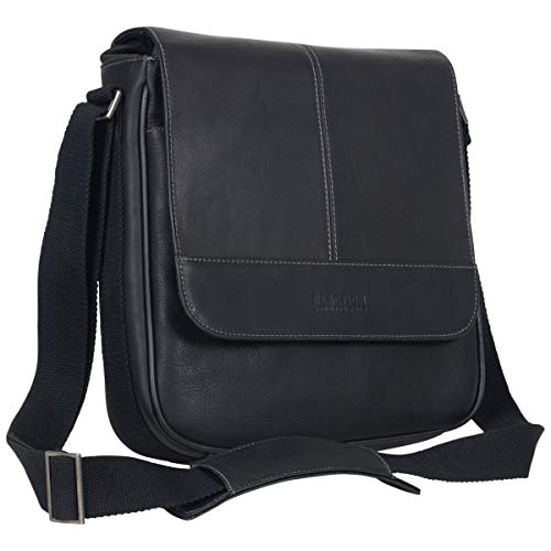 Kenneth Cole REACTION Out Of The Bag Manhattan Colombian Leather RFID 15.6" Laptop Briefcase - color: Black