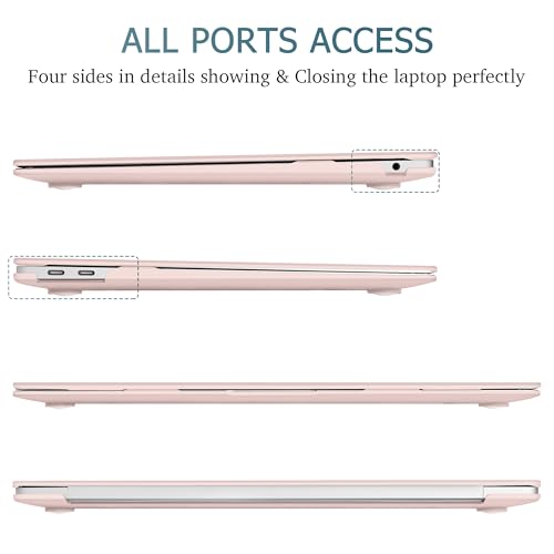 May Chen Compatible with MacBook Air 13 inch Case 2021 2020 2019 2018 Model: M1 A2337 A2179 A1932, Plastic Matte Hard Shell Case for MacBook Air 13 inch with Retina Display Fits Touch ID, Chalk Pink - color: Chalk Pink