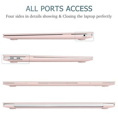 May Chen Compatible with MacBook Air 13 inch Case 2021 2020 2019 2018 Model: M1 A2337 A2179 A1932, Plastic Matte Hard Shell Case for MacBook Air 13 inch with Retina Display Fits Touch ID, Chalk Pink - color: Chalk Pink