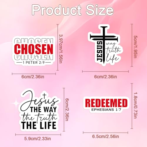 100 Pcs Bible Verse Christian Stickers Religious Faith Sticker | Prayer Bible Stickers, Matte Waterproof Vinyl, Scripture Faith, Religious Decals for Luggage Laptop Journal - style: Bible Verse