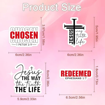 100 Pcs Bible Verse Christian Stickers Religious Faith Sticker | Prayer Bible Stickers, Matte Waterproof Vinyl, Scripture Faith, Religious Decals for Luggage Laptop Journal - style: Bible Verse