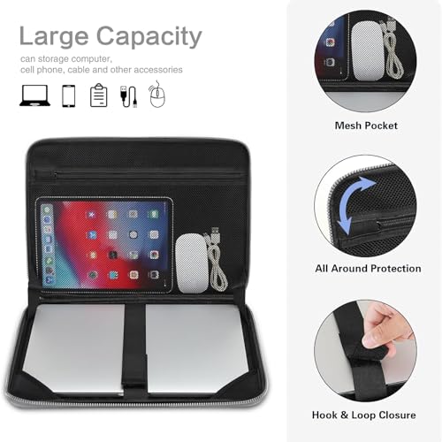 MOSISO Laptop Case 15.6 inch, 15-16 inch Laptop Sleeve, Gray | Compatible with MacBook Pro 16 / Air 15,HP Acer Dell Lenovo ASUS,Artistic Geometric EVA Carrying Case Hard Shell with Handle - color: Gray, size: 15.6 inch