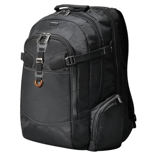 EVERKI Business 120 Laptop Backpack with Rain Cover, Black - 40L | Nylon, Polyester, Durable, Multi-Padded Pockets, Travel-Friendly, School & Work, 180° Fold-Out Design, Fits up to 18.4" - style: Business 120