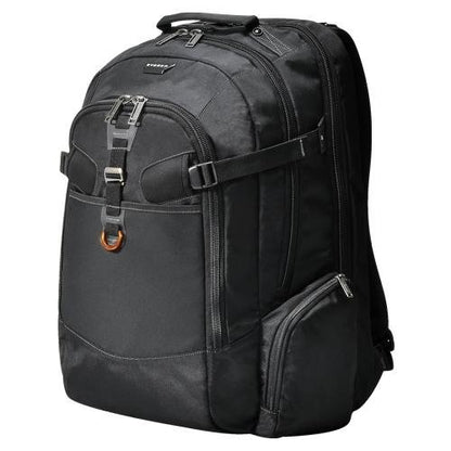 EVERKI Business 120 Laptop Backpack with Rain Cover, Black - 40L | Nylon, Polyester, Durable, Multi-Padded Pockets, Travel-Friendly, School & Work, 180° Fold-Out Design, Fits up to 18.4" - style: Business 120