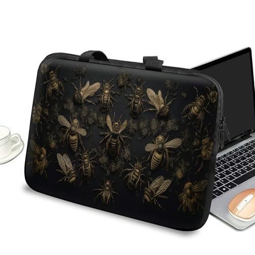 Universal Laptop Case Sleeve 10 inch with Handle and Zipper, Kids Tablet Carrying Case Messenger Bag Portable Tote Bag for 7-10 inch iPad/Notebook/eBook/Readers, Bumblebee - color: Bumblebee, size: 10 inch