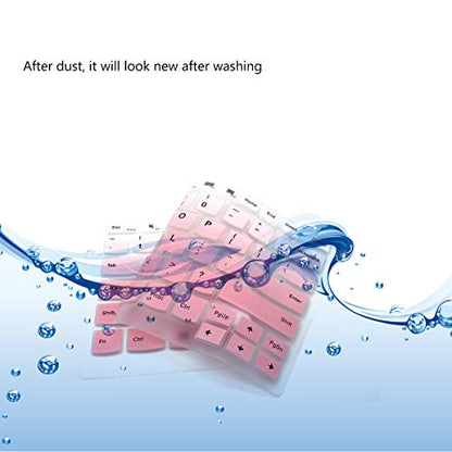 2 PCS Keyboard Cover for 14" Thinkpad T14 Gen 2/1, E14 Gen 4/3/2, T14s Gen 2/1, L14 Gen 3/2, Thinkpad T490 T495 T480 T480S T470, ThinkPad P14s, X1 Carbon 8th/7th/6th, X1 Extreme Gen 3/2-OPink+Clear - color: OmbrePink+Clear