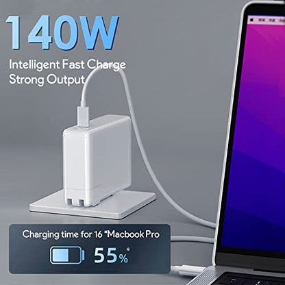 140W Mac Book Pro Charger, Fast Charger Power Adapter for Mac Book Air/Pro with 6FT C to C Cable Compatible with MacBook Pro/Air 16/15/14/13Inch/M1/M2/M3/M4/M5/iPad Pro 2026/2025/2024 and USB C Device - size: 140W CC