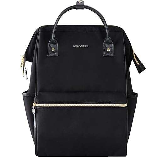 KROSER Laptop Backpack 17" Stylish Backpack Work Bag for Men/Women-Black | Water Repellent College Casual Daypack Travel Business - color: Black, size: 17 inch