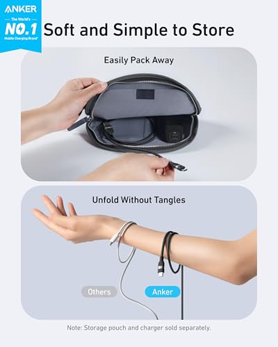 Anker Car Carplay Cable for iPhone 15 16 16 Pro Max Plus,Upcycled Braided USB A to USB C Car Charger&140W USB-C Charger, Anker Laptop Charger,4-Port Multi-Device Fast Charging