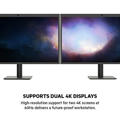 Belkin Thunderbolt 3 Dock Core With Thunderbolt 3 Cable - Usb C Hub - 7-In-1 Docking Station For Macs & Windows, 60W Upstream Charging, With Gigabit Ethernet, Displayport & Audio Ports | USB-C dock, dual display, laptop expansion hub, MacBook, home office