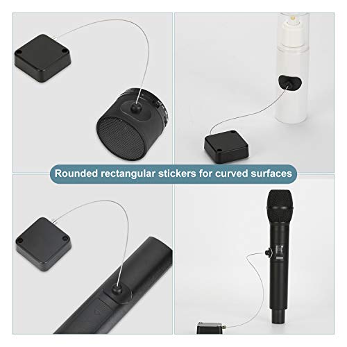 5Pack Retractable Security Cable Lock, Remote Control Security Lock, Remote Control Anti-Lost Rope for TV, DVD, Hardware Cable Lock ，No More Searching for The TV Remote
