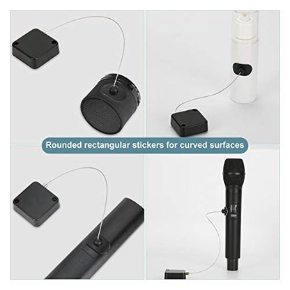 5Pack Retractable Security Cable Lock, Remote Control Security Lock, Remote Control Anti-Lost Rope for TV, DVD, Hardware Cable Lock ，No More Searching for The TV Remote