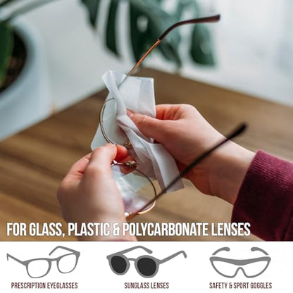 OptiPlus Eyeglass Lens Wipes l Pre-Moistened l Cleaning Wipes for Glasses, Smart Phones, Optical Lens, Goggles, and Watch Screen l Quick-Dry & Scratch-Free | 200 Count (Pack of 1)) - size: 200 Count (Pack of 1)