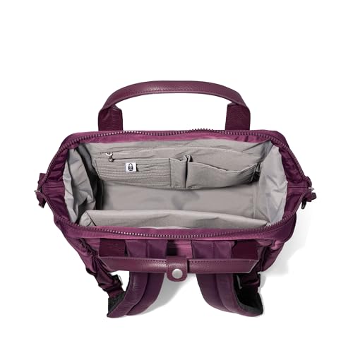 Baggallini Soho Backpack - Travel Laptop Backpack for Women - Lightweight Water-Resistant Luggage Bag, Mulberry - color: Mulberry
