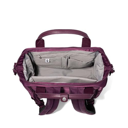 Baggallini Soho Backpack - Travel Laptop Backpack for Women - Lightweight Water-Resistant Luggage Bag, Mulberry - color: Mulberry