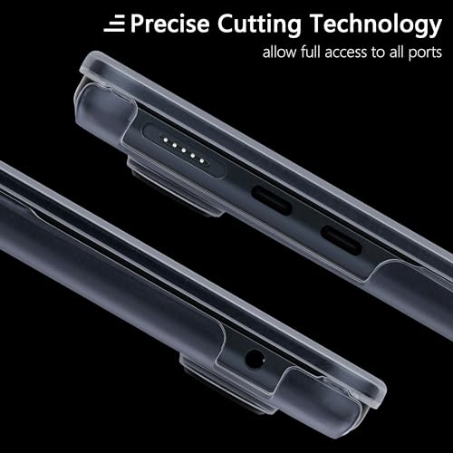 MEEgoodo for MacBook Air M5/M4/M3/M2 13 inch Case 2026-2022,Fit Model A3449/A3240/A3113/A2681,Flexible Case for MacBook Air 13.6 inch with TPU Keyboard Cover & Webcam Cover & OTG Adapter,Deep Gray - color: Deep Gray
