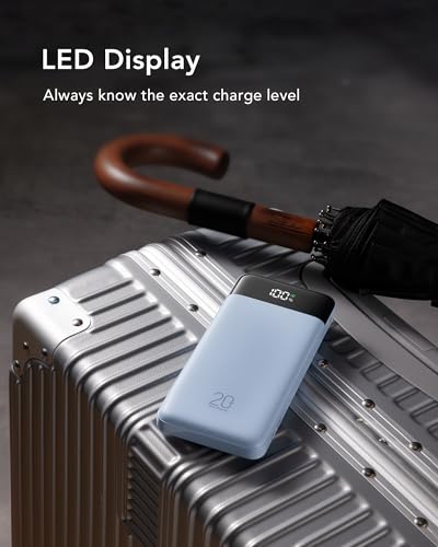 charmast 20000mAh Portable Charger with Built in Cables, 22.5W Travel Power Bank Fast Charging, USB C Cell Phone Battery Pack for iPhone 17/16/15/14/13/12 Series, iPad, Samsung, Android, Tablet - color: Flame Red