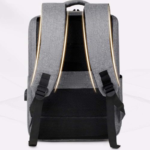 Mens Business Laptop Backpack with USB Charging Port, Multi-functional Travel Backpack, Water-Resistant Casual Daypack (Black) - color: Black