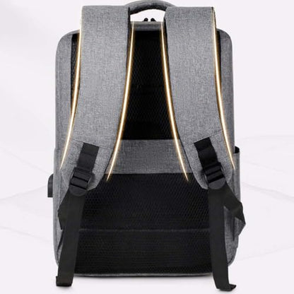 Mens Business Laptop Backpack with USB Charging Port, Multi-functional Travel Backpack, Water-Resistant Casual Daypack (Gray) - color: Gray