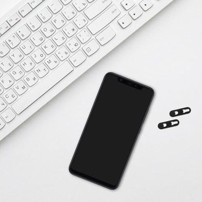 2pcs Sliding Phone Camera Cover Privacy Lens Protector for Smartphones and Laptops, Ultra-Thin Black Webcam Shield Compatible with Cell Phones and Desktop Pcs
